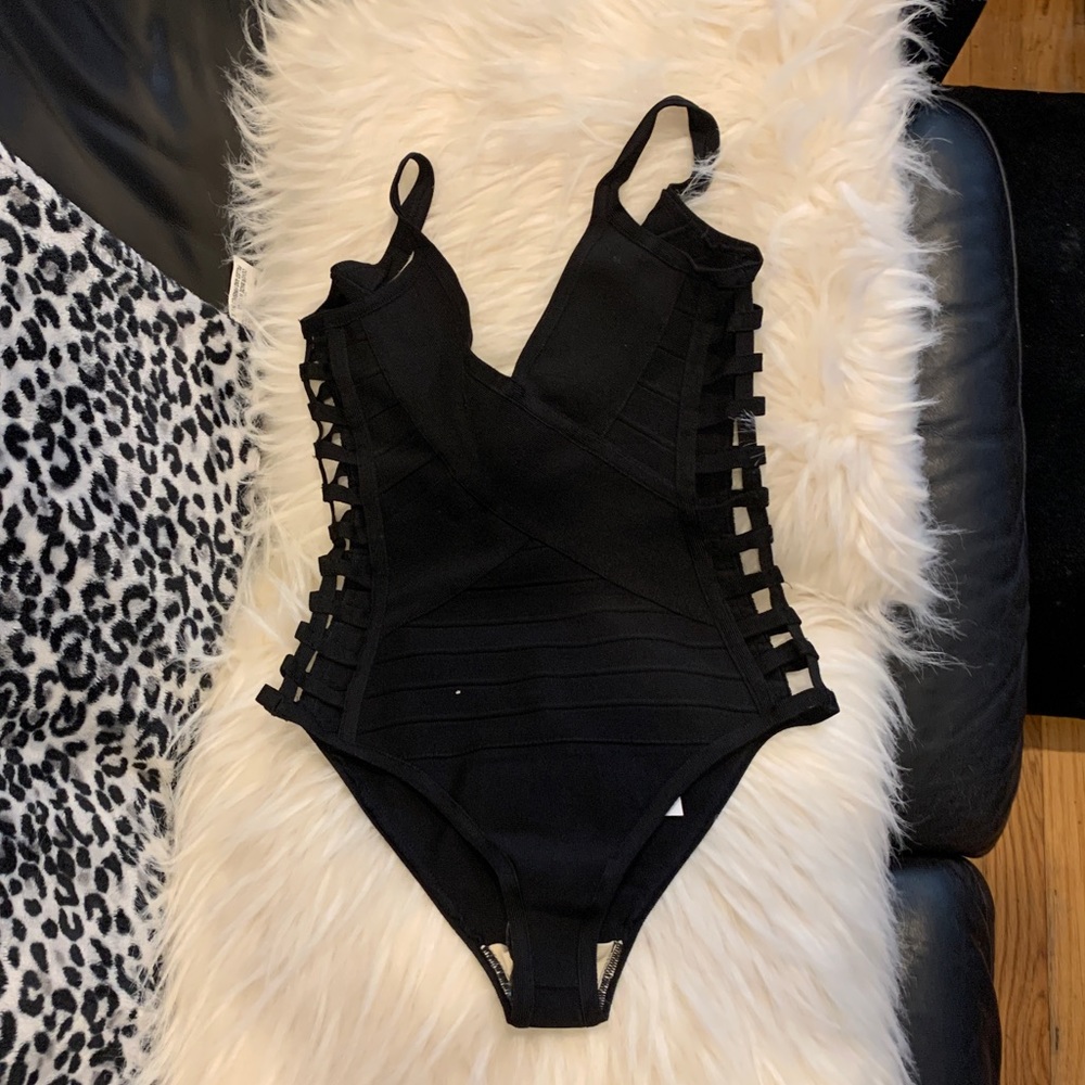 Misguided Black one piece women’s swimsuit